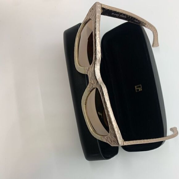 Linda Farrow Rose Gold Snakeskin 52mm Sunglasses - Picture 5 of 12